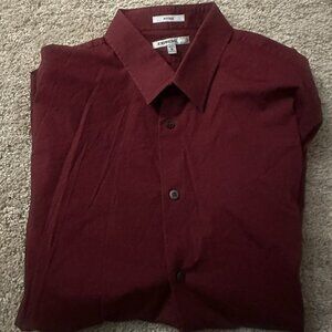 Express Men's Dress Shirt (Maroon)